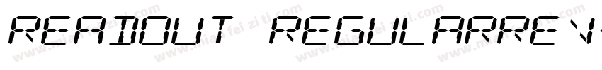 Readout RegularRev字体转换